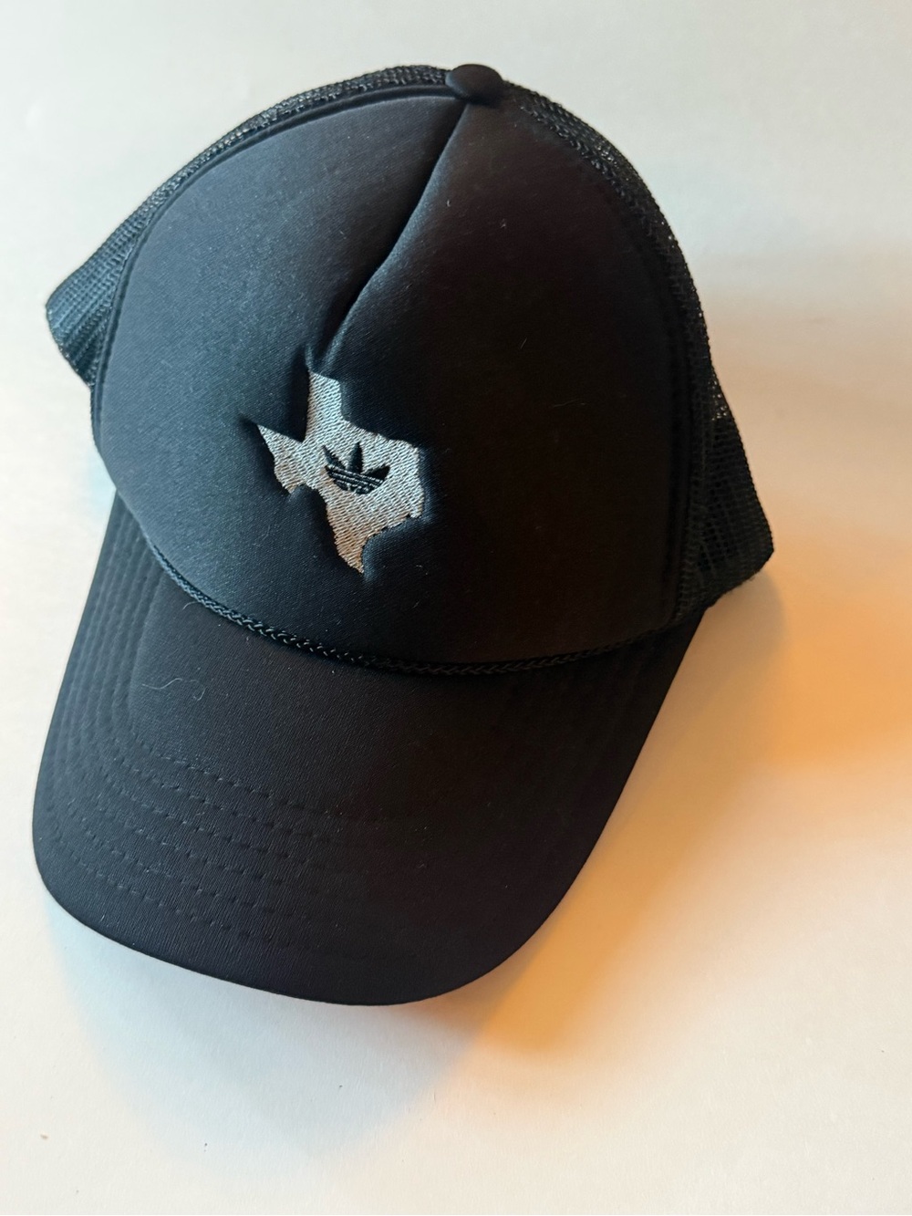 OTTO Black Trucker Cap with Silver Texas Patch
